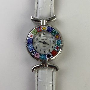 MILLEFIORI Style Watch with Leather Band Quartz